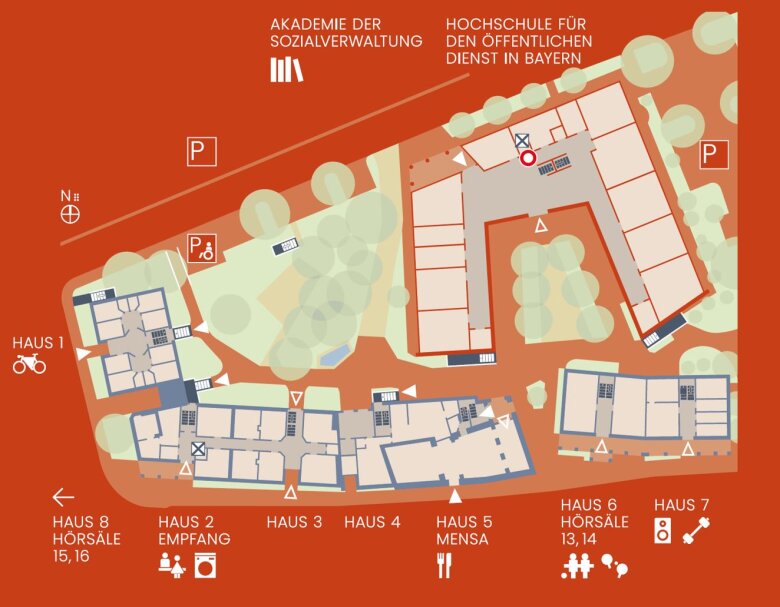 Lageplan Bildungszentrum Sozialverwaltung